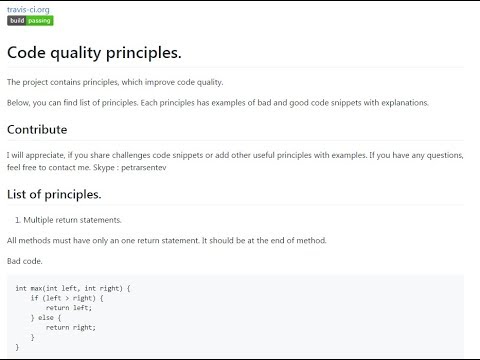 Code quality principles, Refactoring, #1 Multi return statements - YouTube