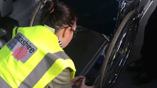 Safe use of wheelchair clamps /tie downs.  (1)  LG Minibus Training