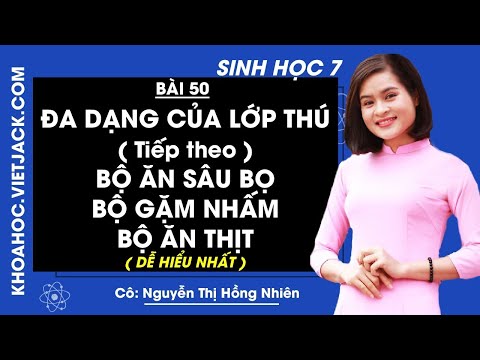 Video Sinh 7 - Bài 50 - Đa dạng của lớp thú (Tiếp) - Bộ Ăn... - YouTube