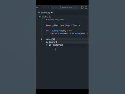 Check Anagrams | #python #pythonprogramming#coding#learnpython # ...