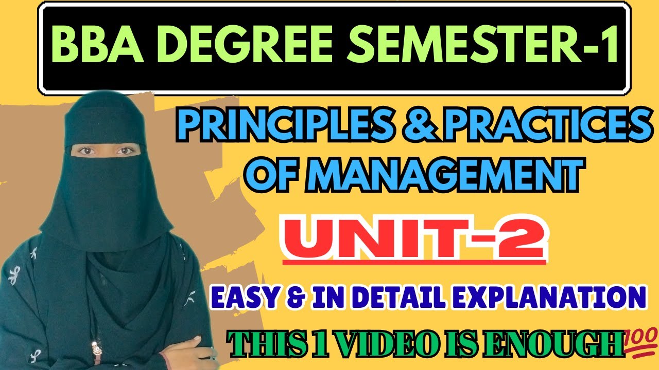 2️⃣PPM | UNIT-2 Full Explanation | Degree Sem-1 BBA Principles & Practices of Management Unit-2💯