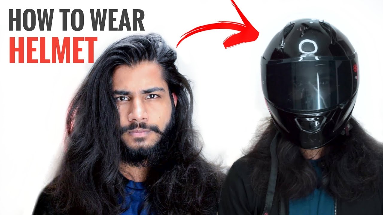 HOW I WEAR HELMET WITH MY LONG HAIR | How to protect your hair while riding  | INDIA - YouTube