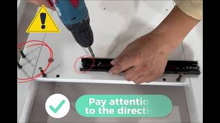 NV34W Installation Video 30 inch Bathroom Vanity with Marble Pattern Wood Countertop