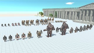 3 VS 2 MODERN MAMMALS VS MUTANT PRIMATES - Animal Revolt Battle Simulator