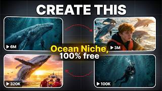 How to Make Monetizable AI Ocean Story Videos for FREE | New AI Automation Niche
