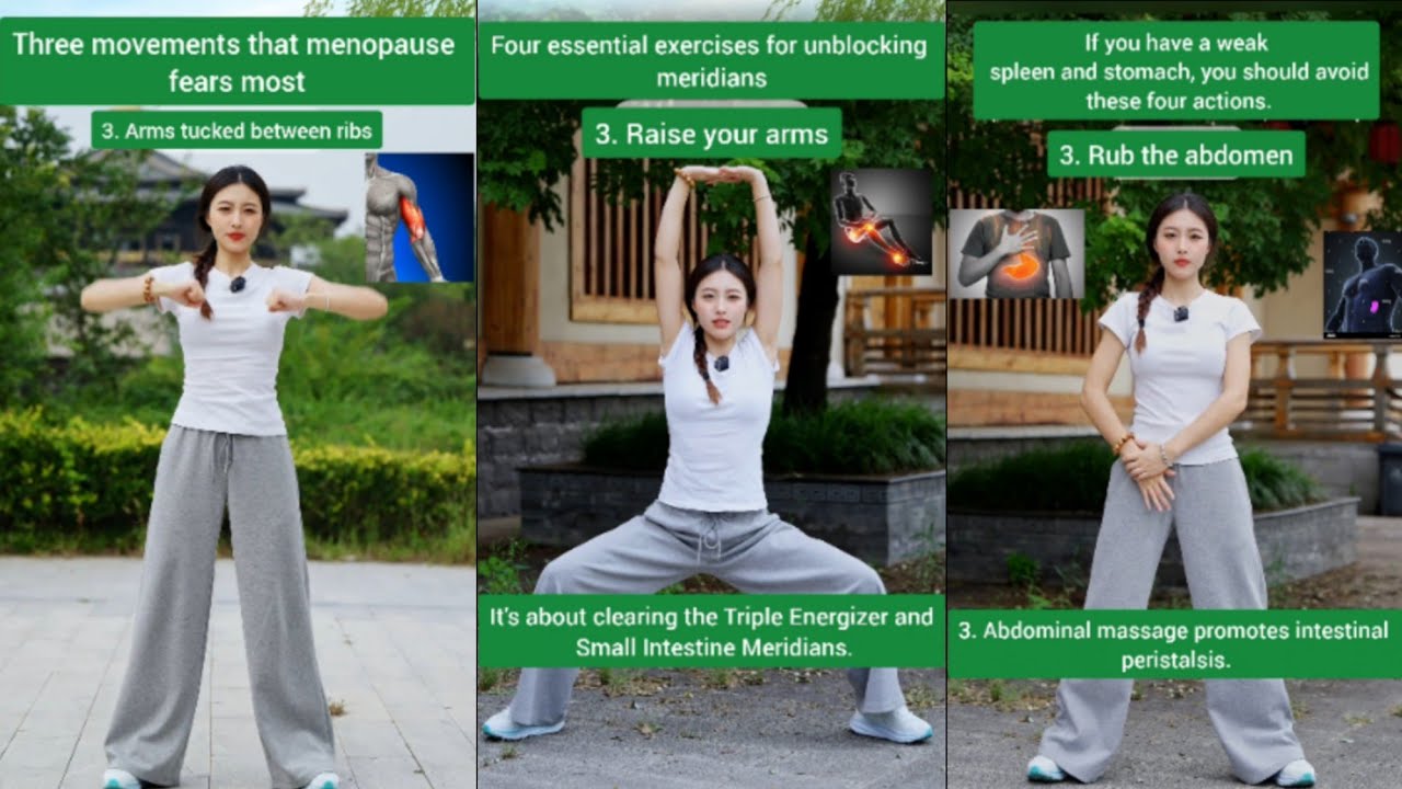 Essential Exercises to Relieve Menopause Symptoms, Improve Digestion, and Unblock Meridians
