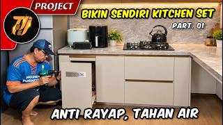 Cara Bikin Sendiri Kitchen Set Bawah Meja Kompor  | Tahan Air & Anti Rayap!