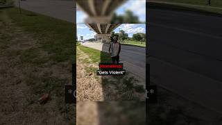 Biker Smashes Homeless TV... Street Confrontation 😨🔥