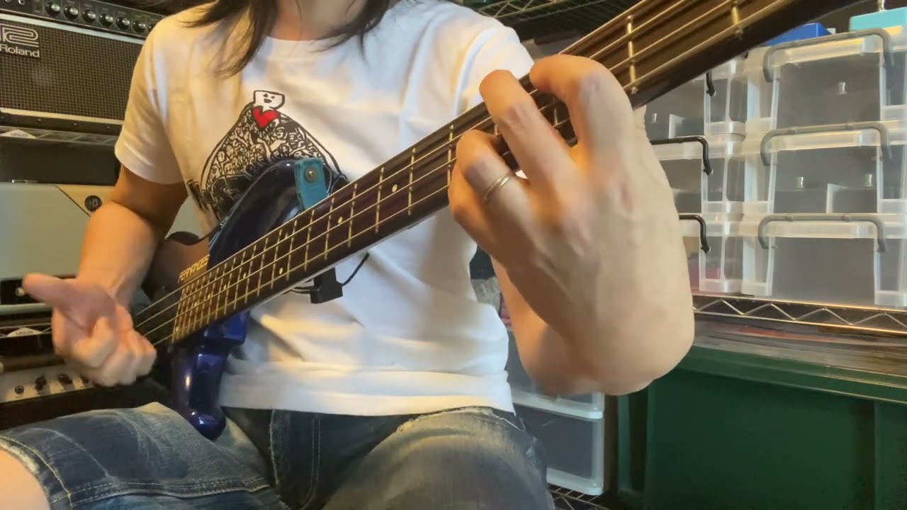スクール•ガール / C-C-B BASS COVER 😄🎸 CCB 渡辺英樹 笠浩二 関口誠人 米川英之 田口智治 fernandes ...