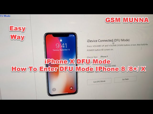 How To Enter DFU Mode iPhone 8 / 8+ / X class=