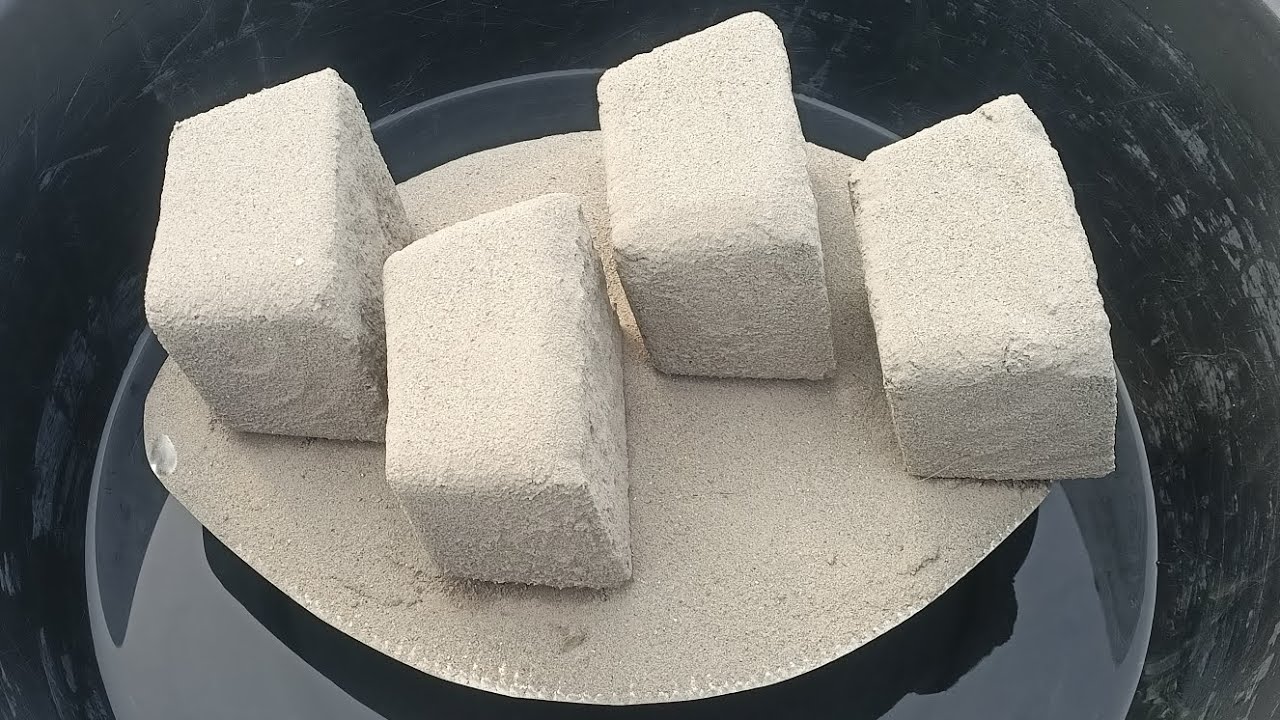 ASMR Very satisfying 😺😺 Pure sand Cement 💖 Shapes dippingCrumble on Lots Of Water 🌊🌀🌀