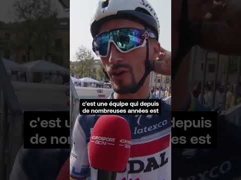 Julian Alaphilippe réagit à la possible fusion entre Jumbo-Visma et Soudal Quick-Step #shorts