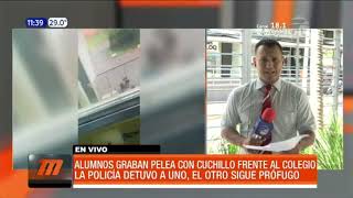Alumnos Graban Pelea Con Cuchillo Frente A Un Colegio