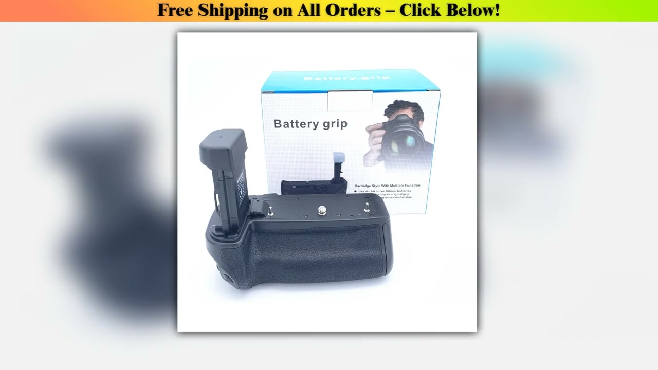 Battery Holder Grip as BG-R20 R20 for Canon EOS R5 R6 Mark II R5II R6II Camera & 2pcs LP-E6 LP-E6N