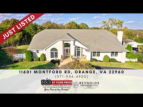 11601 Montford Road, Orange, VA home video tour