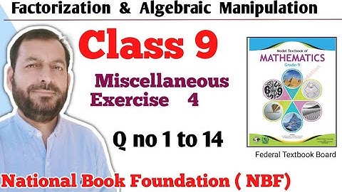 Class 9 Miscellaneous Exercise 4 NBF Maths Miscellaneous  Ex 4  Class 9th federal board FBISE Math