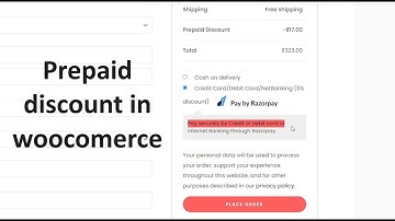How to add prepaid discount in woocommcerce for free.