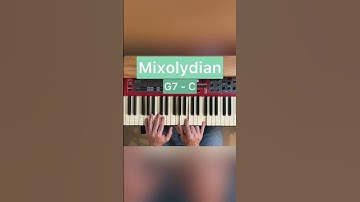 Mixolydian mode explained.  #musictheory #chords #mixolydian #musiclessons