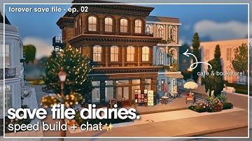 building a cozy café & bookstore ☕📚 | the sims 4 save file diaries ep. 2