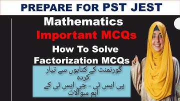 PST JEST Test Preparation || Mathematics Algebra Important Questions || By Farina Memon