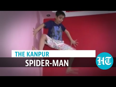Watch: Seven-year-old Kanpur boy climbs walls like Spider-Man