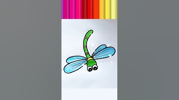 How to Draw a Cute Dragonfly | Easy Step-by-Step Tutorial #shorts #drawing #animalart #dragonfly