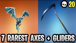 the 7 rarest pickaxes gliders in fortnite history battle royale rare items duration 10 35 - what is the rarest glider in fortnite battle royale