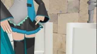 [MMD ] Miku vs. Len in the bathroom