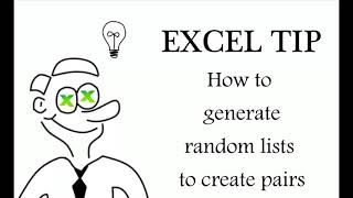 Excel - How to generate random lists to create pairs screenshot 4