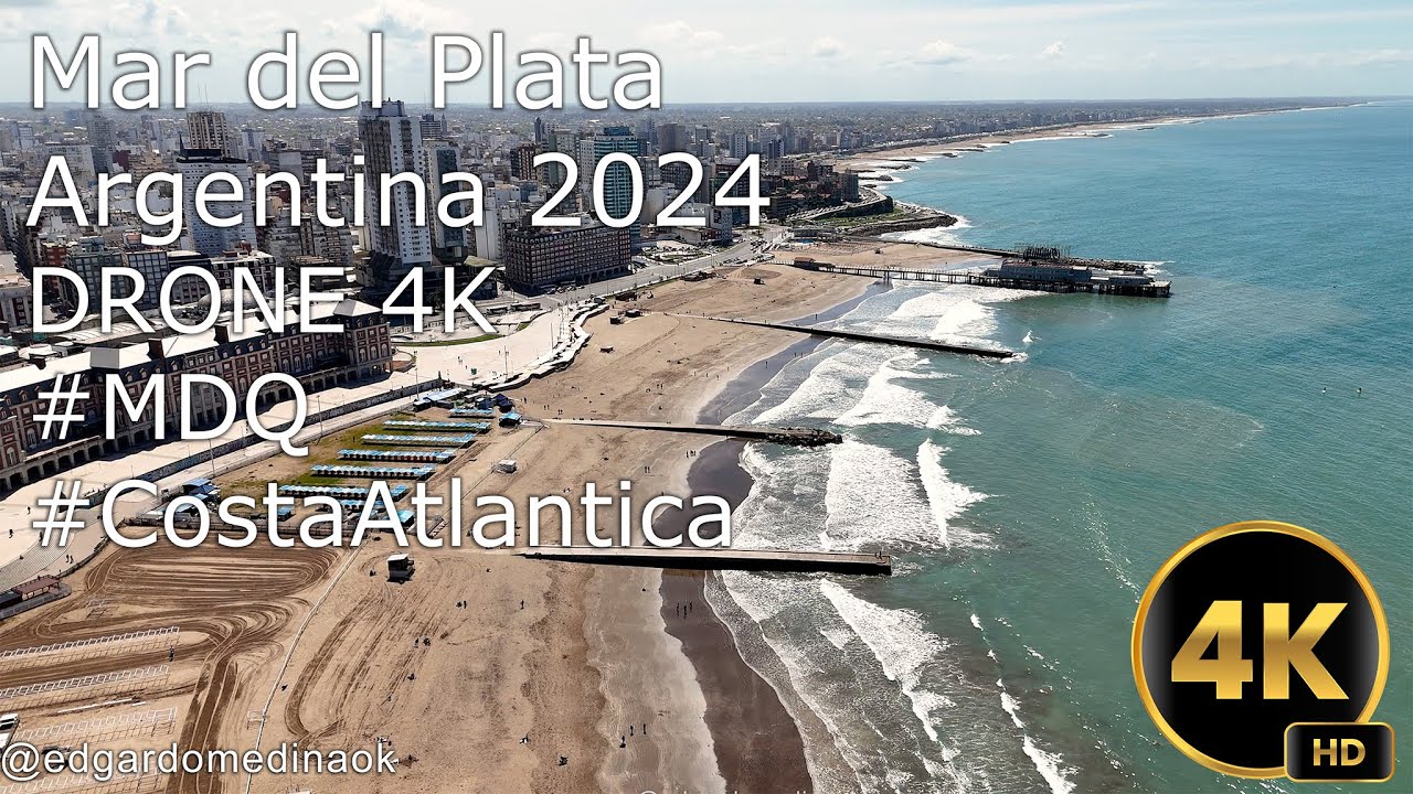 Playas de Mar Del Plata - Drone 4K (UltraHD)
