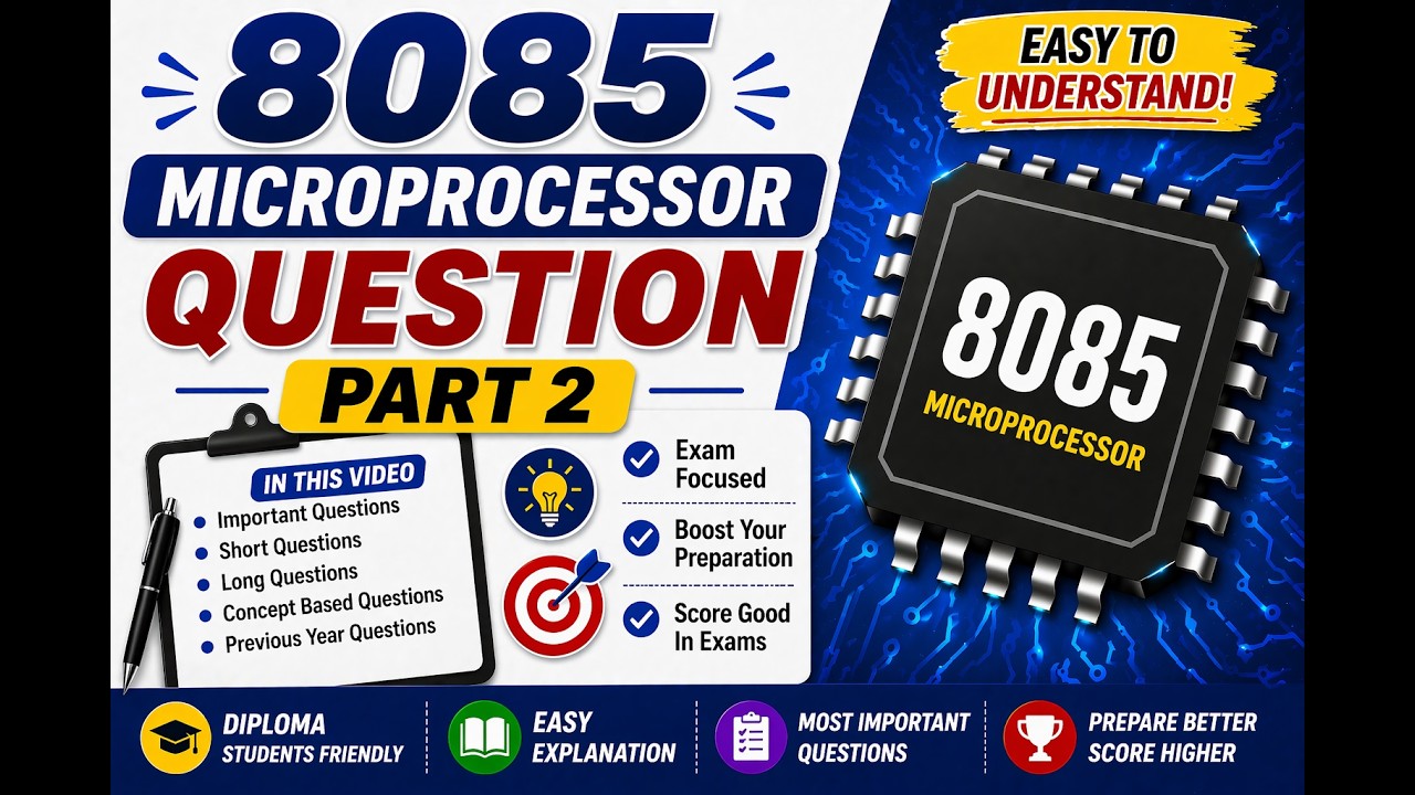 8085 Microprocessor Important Questions (Part 2) | Easy Explanation ...