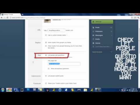 [Tutorial] How To Add "Ask" Feature To Tumblr