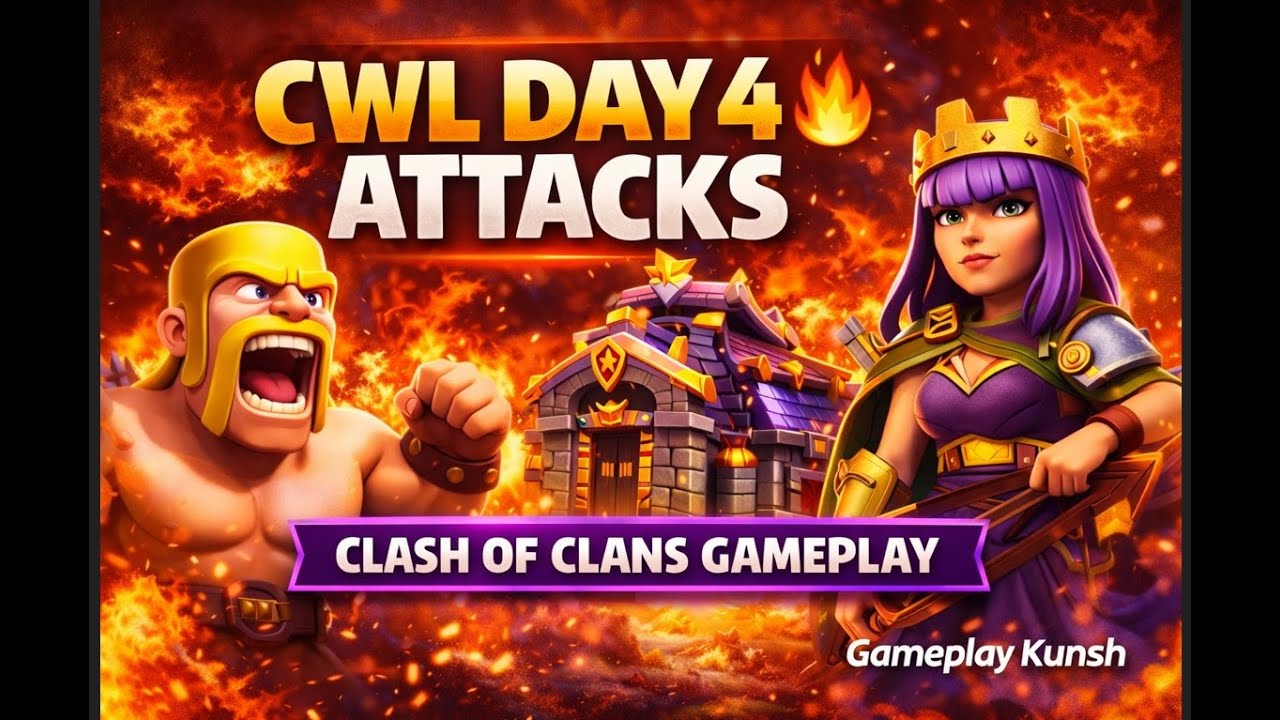 CWL Day 4 Attack Clash of Clans Gameplay  No Commentary