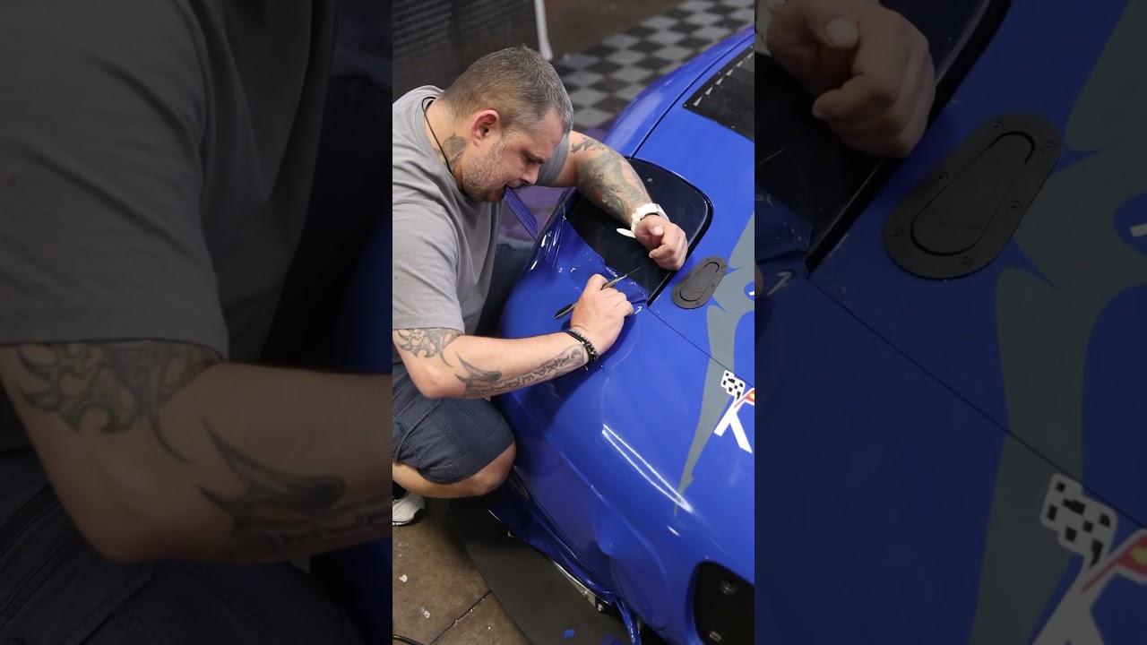 Custom vehicle wrap livery ! track Ready corvette