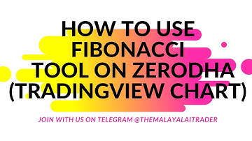 HOW TO USE FIBONACCI  TOOL ON ZERODHA (TRADINGVIEW CHART)