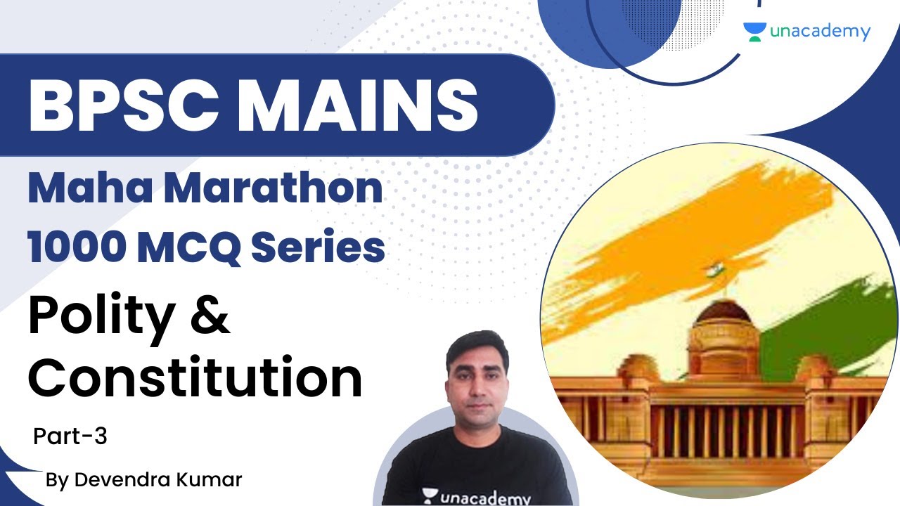 Maha Marathon | 1000 MCQ Sesies  | Polity and Constitution | Part-3 | Devendra Kumar