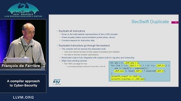 2019 EuroLLVM Developers’ Meeting: F. Ferrière “A compiler approach to Cyber-Security”