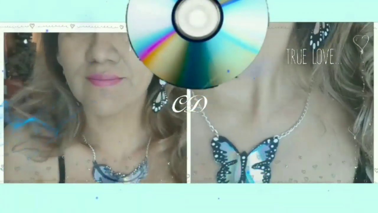 Reutilizando CDs/DVDs|Bisuteria| Feather  and Butterfly making.