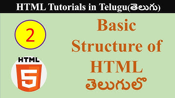 #html #css #telugu Basic Structure of HTML Document | Web Technology in Telugu | HTML in తెలుగు