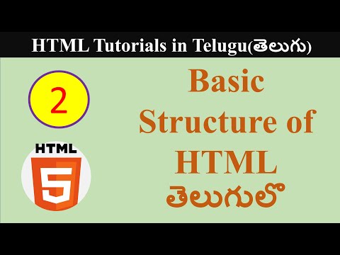 #html #css #telugu Basic Structure of HTML Document | Web Technology in Telugu | HTML in తెలుగు
