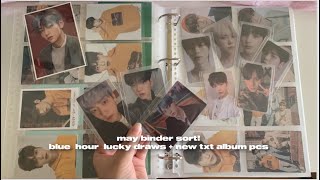 may binder sort ! txt blue hour lucky draws, thursday's child, moa x together & more!