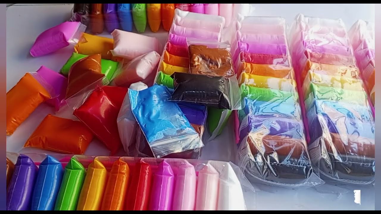 ASMR clay opening and same colour collection #clay#opening#trending#viralvideo#claysparkstudio