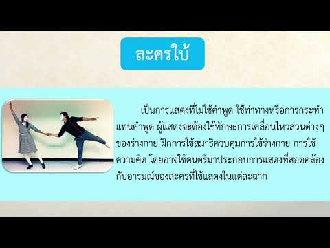 กิจกรรมนาฏศิลป์ ละครสร้างสรรค์ ป 6