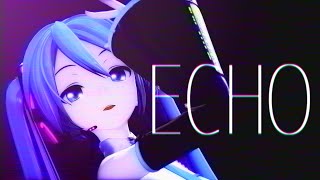 【MMD】ECHO【YYB式初音ミク】【4K : ray-mmd】