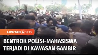 Mahasiswa Diadang Polisi Saat Berdemo Menuju Istana Negara, Aksi Saling Dorong Terjadi | Liputan 6