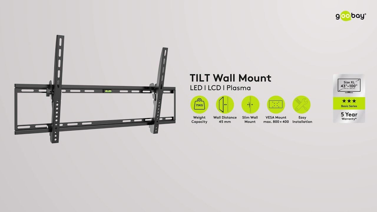 TV Wall Mount Basic TILT (XL) YouTube