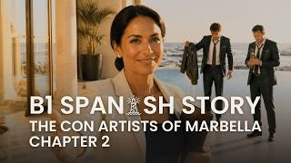 Learn Spanish Comprehensible Input B1 Comedy Story The Con Artists of Marbella Chapter 2