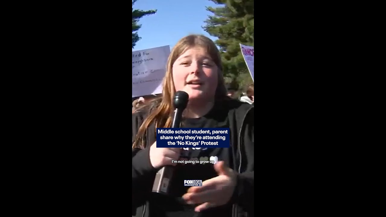 Middle school student, parent share why they're attending the 'No Kings' Protest