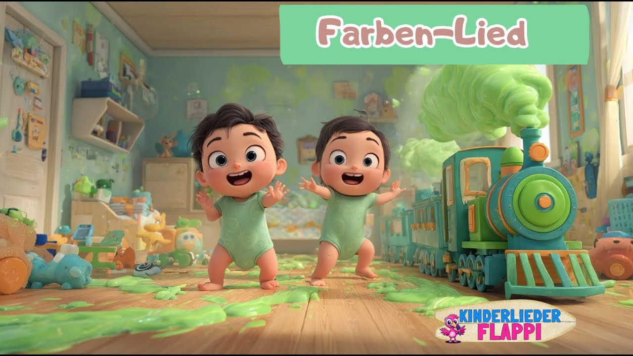 Chaos Farben Lied🌈 Farben lernen für Kinder |Rot Blau Grün | colors in German |Flappi Kinderlieder