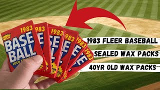 1983 Fleer Baseball Card Wax Packs. Chasing Cal Ripken, Tony Gwynn, Wade Boggs, & Ryne Sandberg RCs!